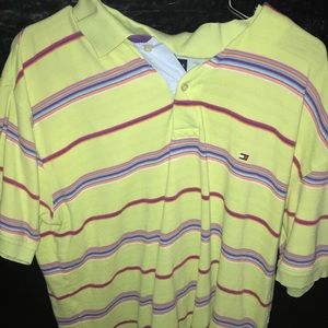 Tommy Hilfiger Green Stripped Short Sleeve